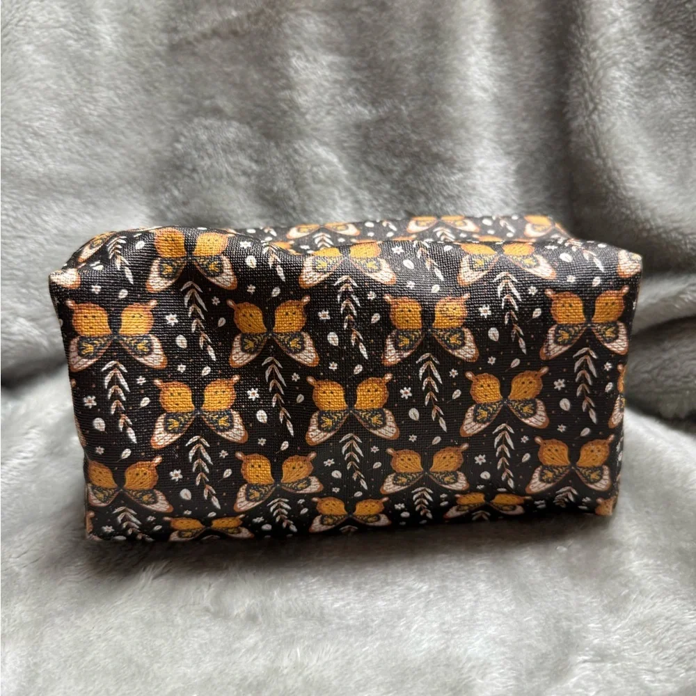 Revive Vintage Chic Butterfly Cosmetic Bag - Black and Yellow
